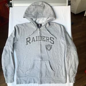 NFL Women’s Long Sleeve Full zip Thick Jacket size M, Gray, Raiders